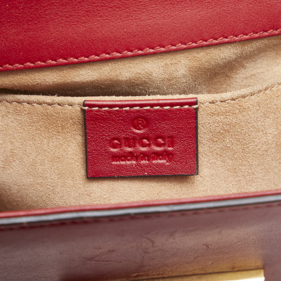 Authentic Gucci Studded Leather Small Padlock Shoulder Bag - Picture 6 of 8